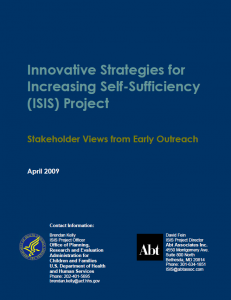 Innovative Strategies for Increasing Self-Sufficiency (ISIS) Project PDF Thumbnail